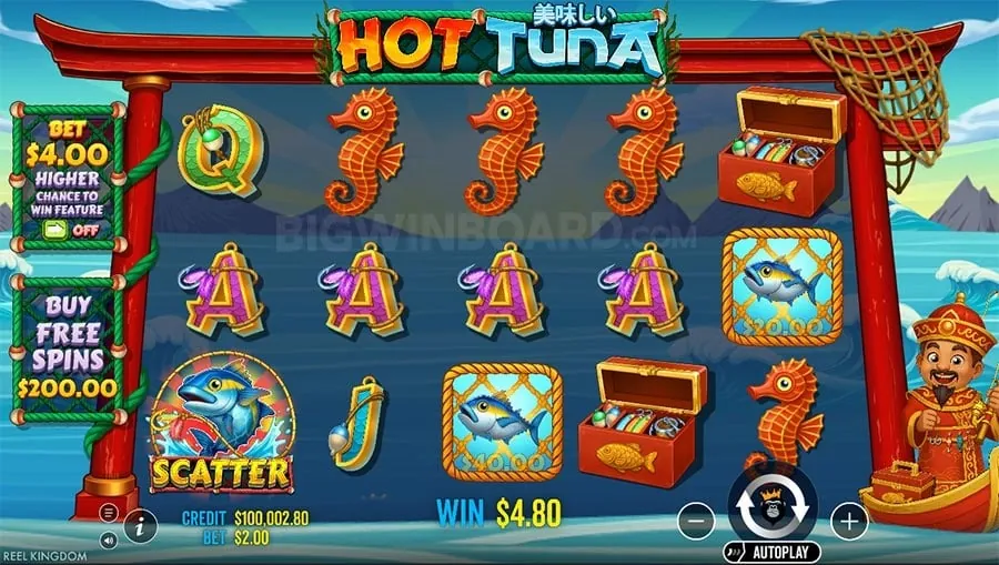 Vibrant online slot machine interface